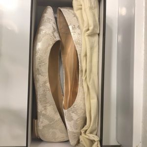 Cream and Silver Flats